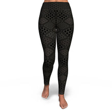 Load image into Gallery viewer, Platonic Energy (Grey & Black) Yoga Leggings