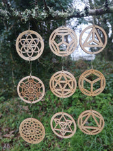 Load image into Gallery viewer, Sacred Geometry xmas tree ornament set
