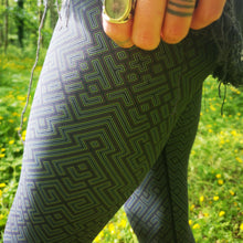 Load image into Gallery viewer, Alien Maze (Subtle Rasta) Yoga Leggings