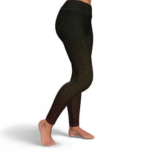Load image into Gallery viewer, Alien Maze (Subtle Rasta) Yoga Leggings