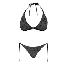 Load image into Gallery viewer, Sacred Patterns (Black & White) Halter Bikini