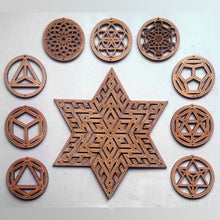 Load image into Gallery viewer, Sacred Geometry xmas tree ornament set
