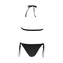 Load image into Gallery viewer, Hexagonal Fade Sexy Halter Bikini Swimsuit (Front Buckle) (Model S08)
