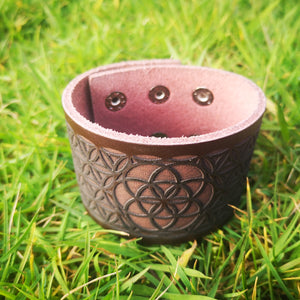 Seed Of Life Leather Bracelet