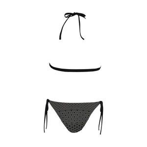Sacred Patterns (Black & White) Halter Bikini