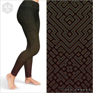 Alien Maze (Subtle Rasta) Yoga Leggings