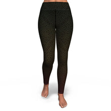 Load image into Gallery viewer, Alien Maze (Subtle Rasta) Yoga Leggings
