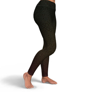 Alien Maze (Subtle Rasta) Yoga Leggings