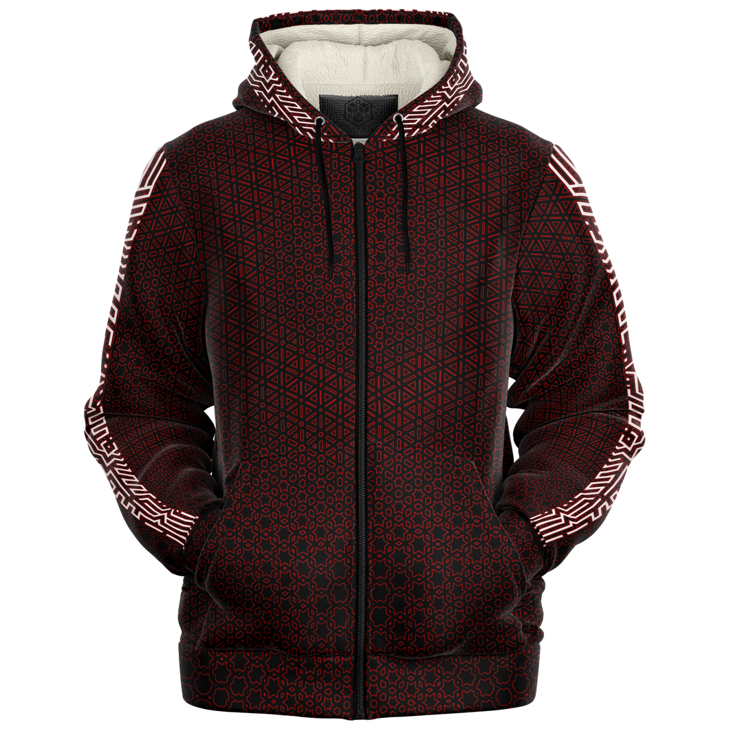 Interstellar (Red, Black & White) Fleece Hoodie