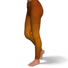 Load image into Gallery viewer, Alien Maze (Rust) Yoga Leggings
