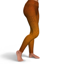 Load image into Gallery viewer, Alien Maze (Rust) Yoga Leggings
